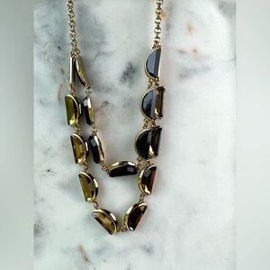 New Coldwater creek crescent gem necklace